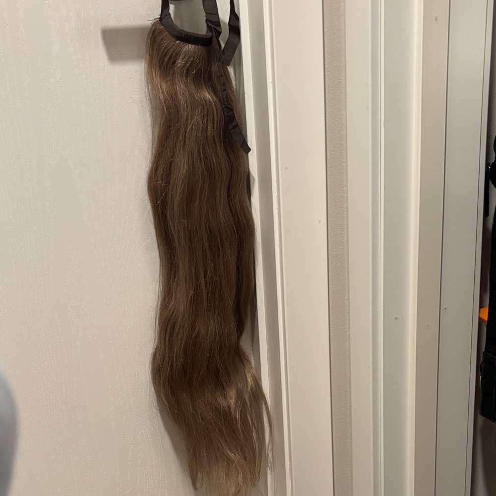 Blond Hair Extension ponytail 100% human